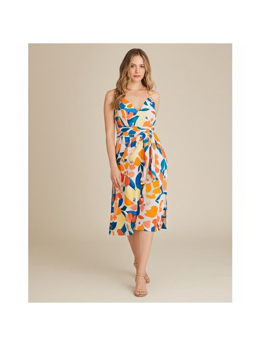 Vince Camuto Floral Midi Dress Size 2 (32-33” Bust) NWT